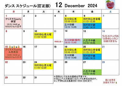 2024.12月スケジュール（訂正版）